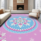 Winter Mandala Snowflake Style Rug