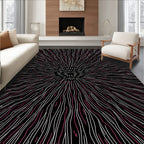 Radiating Lines Boho Pattern Rug