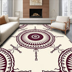 Vintage Floral Sunburst Mandala Rug