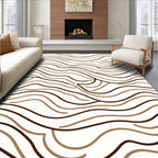 Abstract Wavy Stripe Pattern Rug