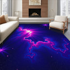 Cosmic Nebula Swirl Bright Design Rug