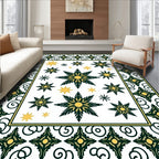 Starflower Art Deco Geometric Pattern Rug