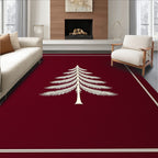 Classic Fir Tree Silhouette Design Rug