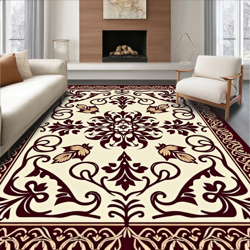 Ornate Floral Pattern Design Rug