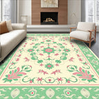 Floral Medallion Patterned Vintage Rug