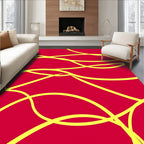 Bold Yellow Wavy Lines Rug