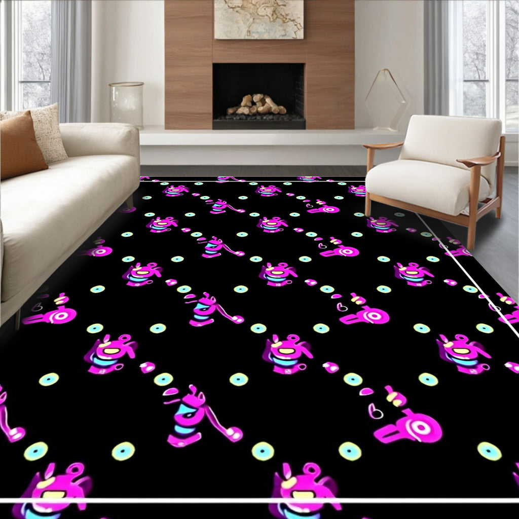 Whimsical Character Patterned Fun Rug