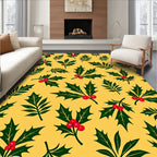 Holly Berry Festive Pattern Rug