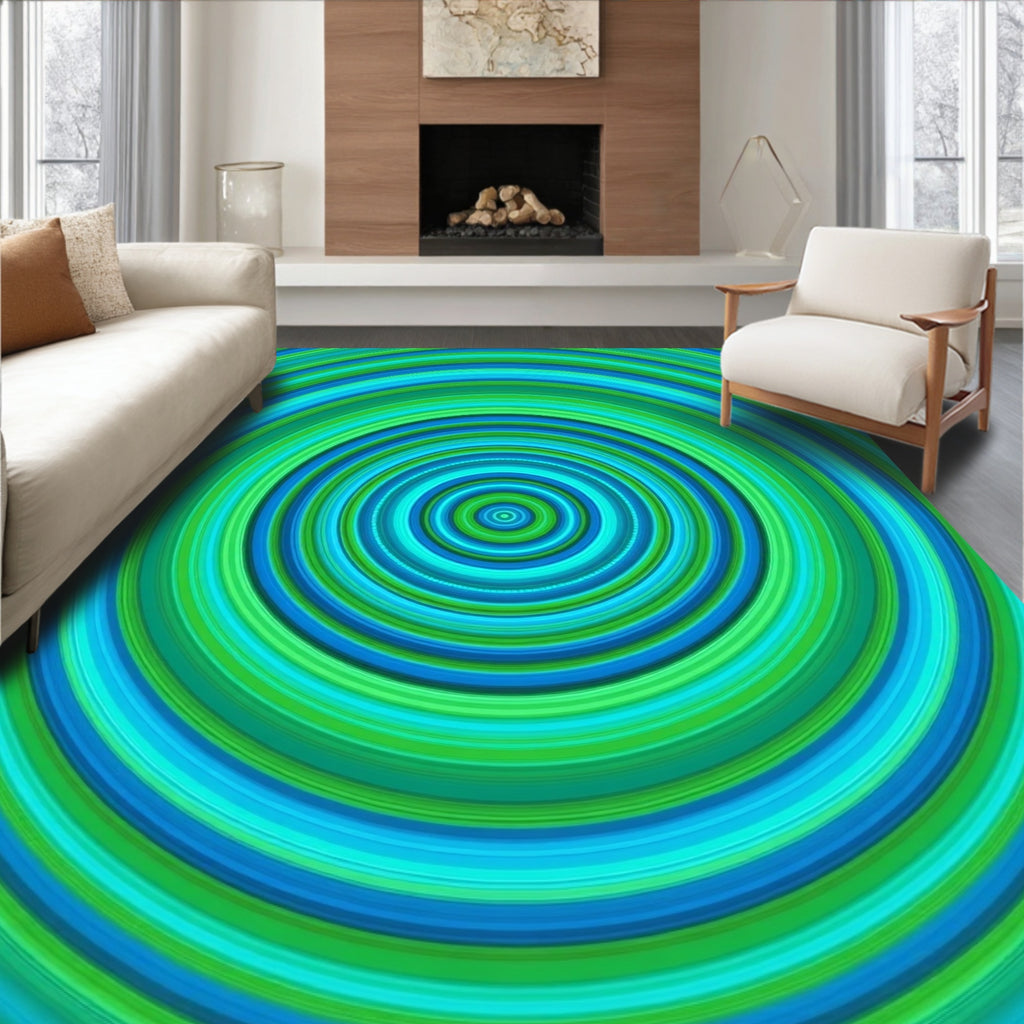 Concentric Circle Pattern Rug