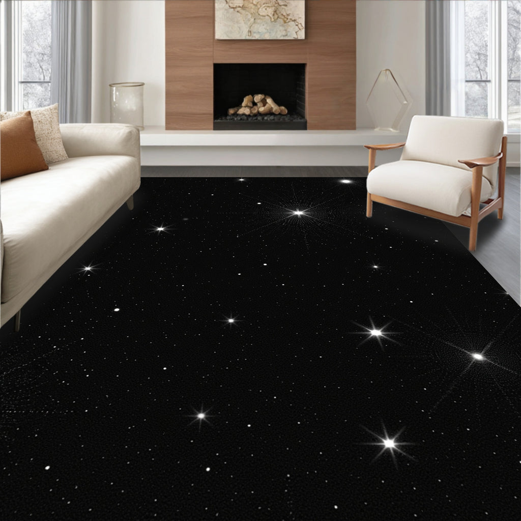 Cosmic Starry Night Explosion Rug