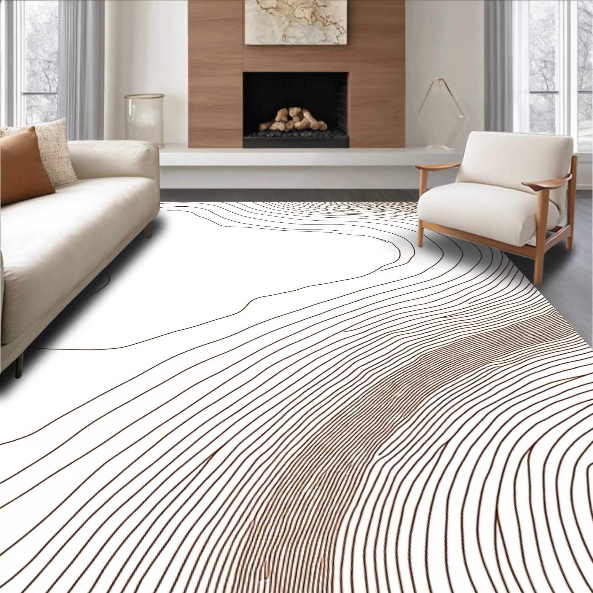 Contour Line Map Abstract Rug
