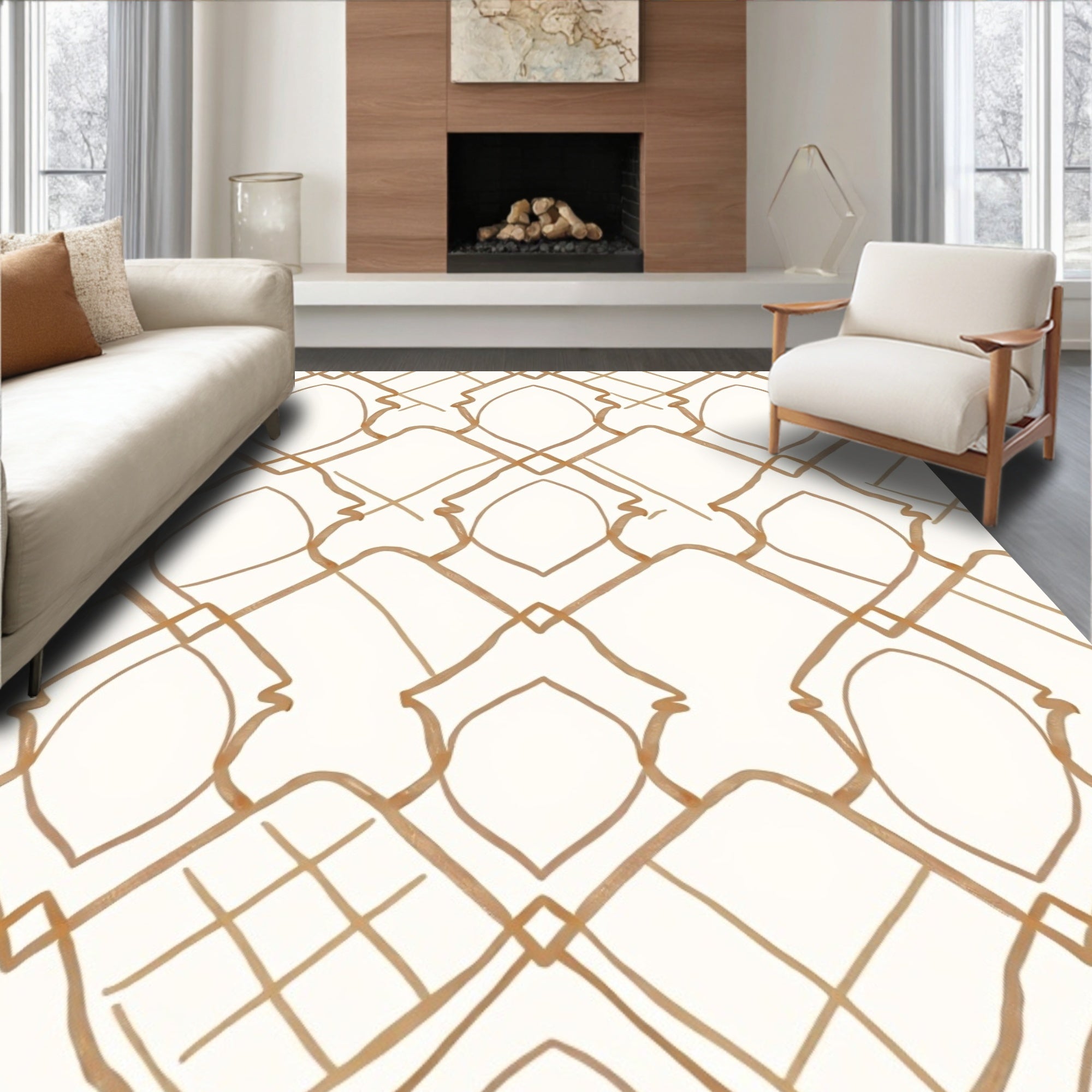 Elegant Geometric Pattern Design Rug