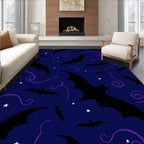 Dark Night Bat Swirls Design Rug