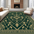 Elegant Geometric Floral Pattern Rug