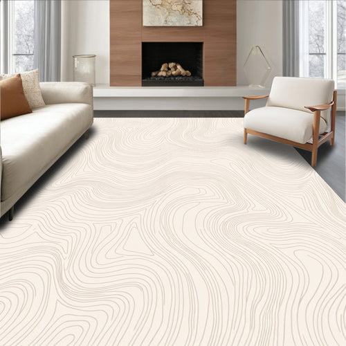 Abstract Contour Line Pattern Rug