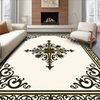 Elegant Scrollwork Ornate Design Rug