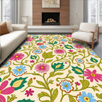 Vintage Floral Vines Pattern Rug