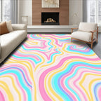 Whimsical Pastel Swirl Pattern Rug