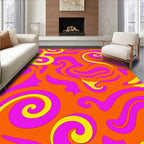 Groovy Swirls Waves Pattern Rug
