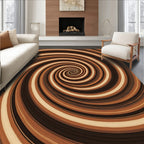 Warm Toned Swirl Pattern Rug