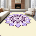 Purple Mandala Floral Pattern Rug