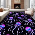 Electric Jellyfish Pattern Rug