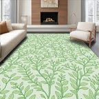 Green Vine Foliage Pattern Rug