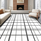 Bold Grid Pattern Modern Abstract Rug