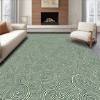 Abstract Swirls Pattern Design Rug