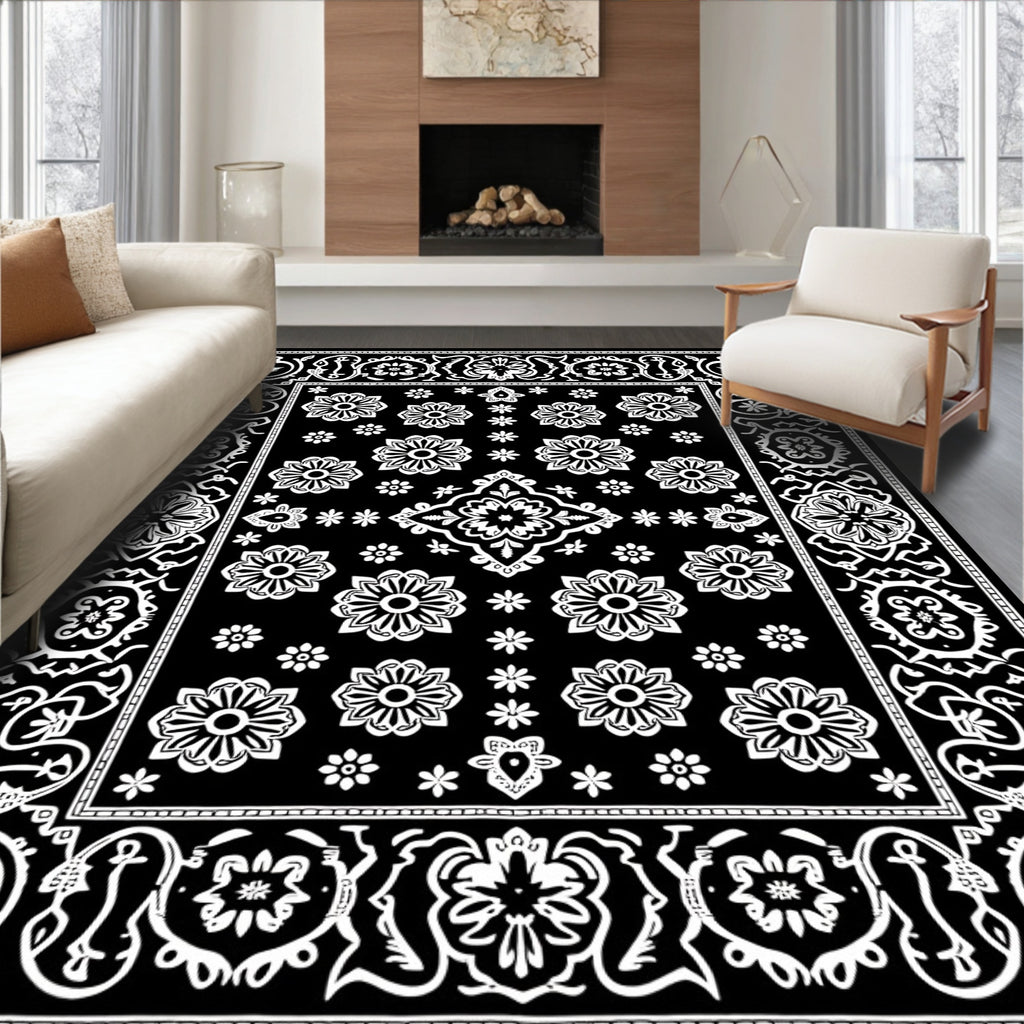 Classic Floral Border With Inner Medallions Rug