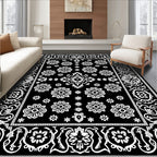 Classic Floral Border With Inner Medallions Rug