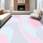 Soft Pink Blue Organic Flow Rug