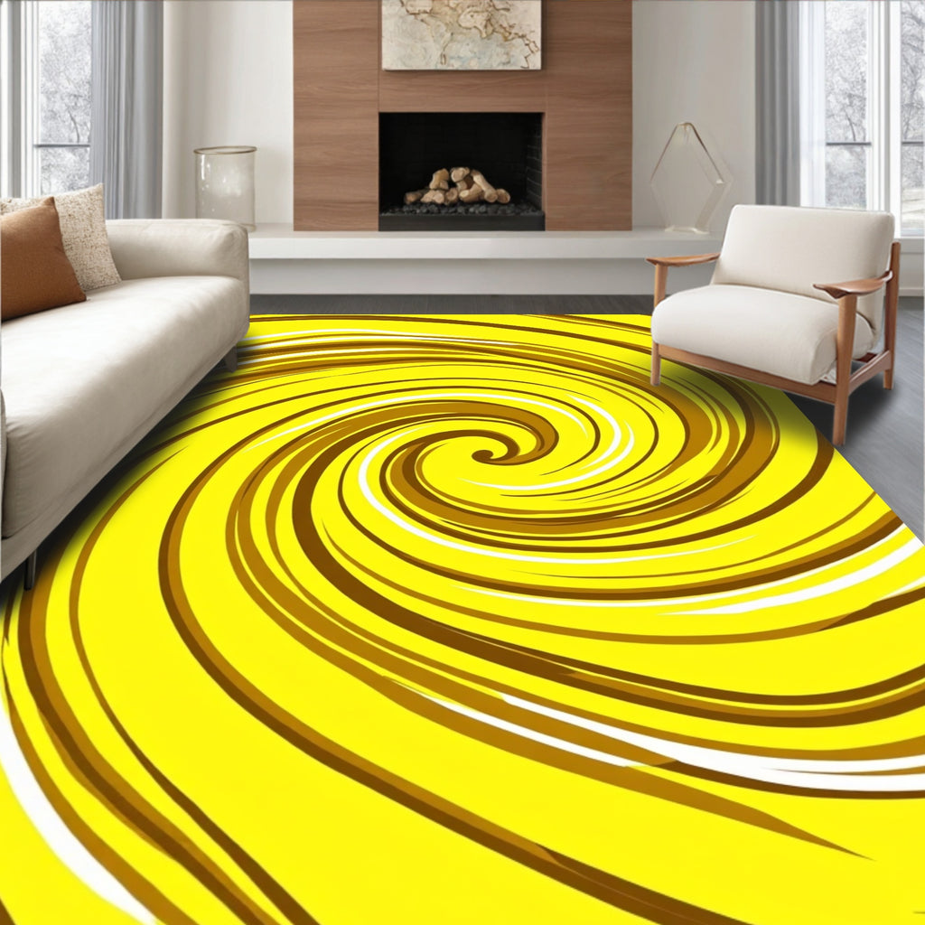 Sunny Swirl Warm Tones Rug