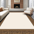 Geometric Maze Line Art Rug