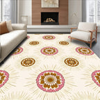 Radiant Floral Motif Pattern Design Rug