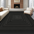 Modern Geometric Tunnel Illusion Rug