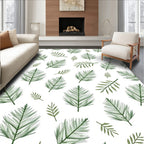 Green Tropical Leaf Scatter Rug