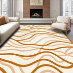 Sandy Dune Abstract Wavy Lines Rug