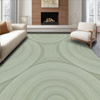 Modern Abstract Concentric Circles Rug