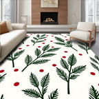 Forest Green Pine Berries Rug