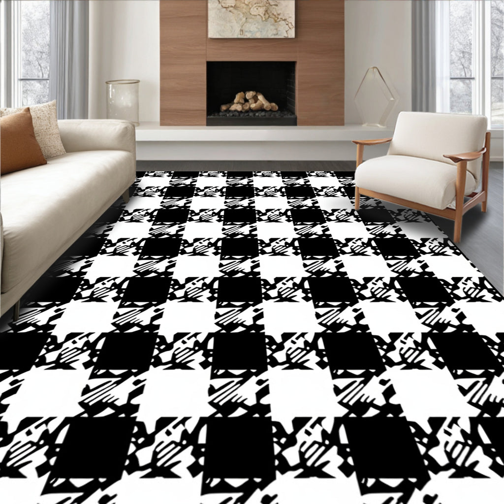 Classic Check Pattern Rug
