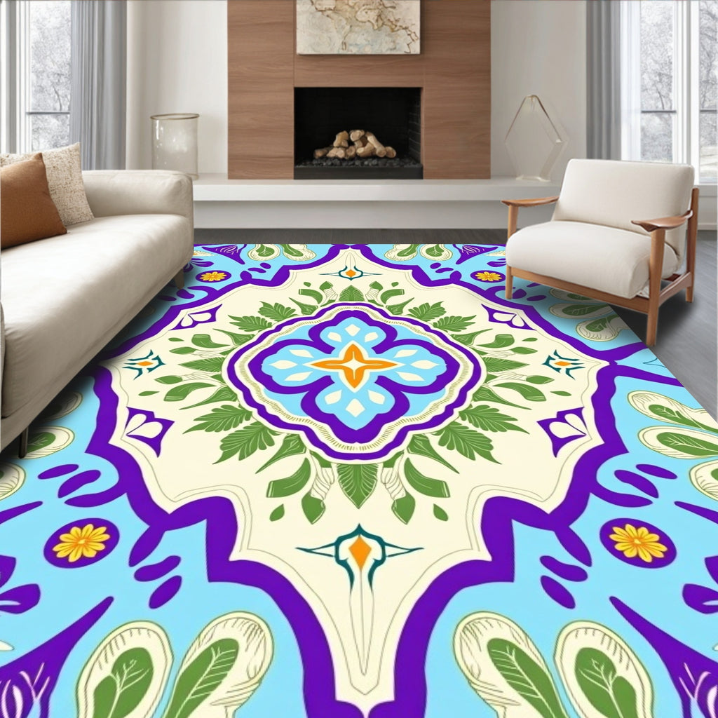 Majestic Floral Pattern Rug