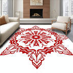 Floral Starburst Design With Intricate Medallion Rug