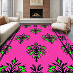 Bold Floral Vines Patterned Rug