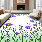 Purple Floral Garden Delight Rug