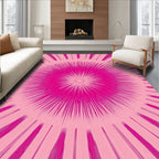 Vibrant Radiating Starburst Pattern Rug