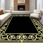 Ornate Floral Border Design Rug
