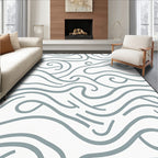 Abstract Swirls Waves Design Rug