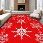 Winter Snowflake Pattern Design Rug