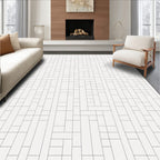 Abstract Rectangular Grid Pattern Rug